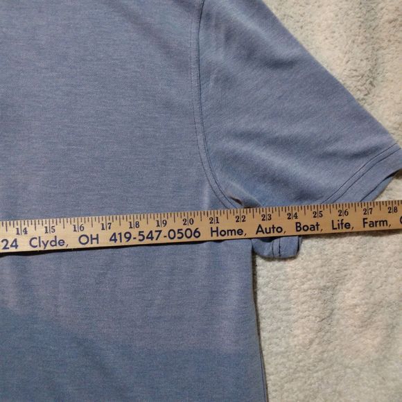 Nat Nast polo shirt mens XL Xlarge blue rayon blend short sleeve luxury button - Picture 5 of 7
